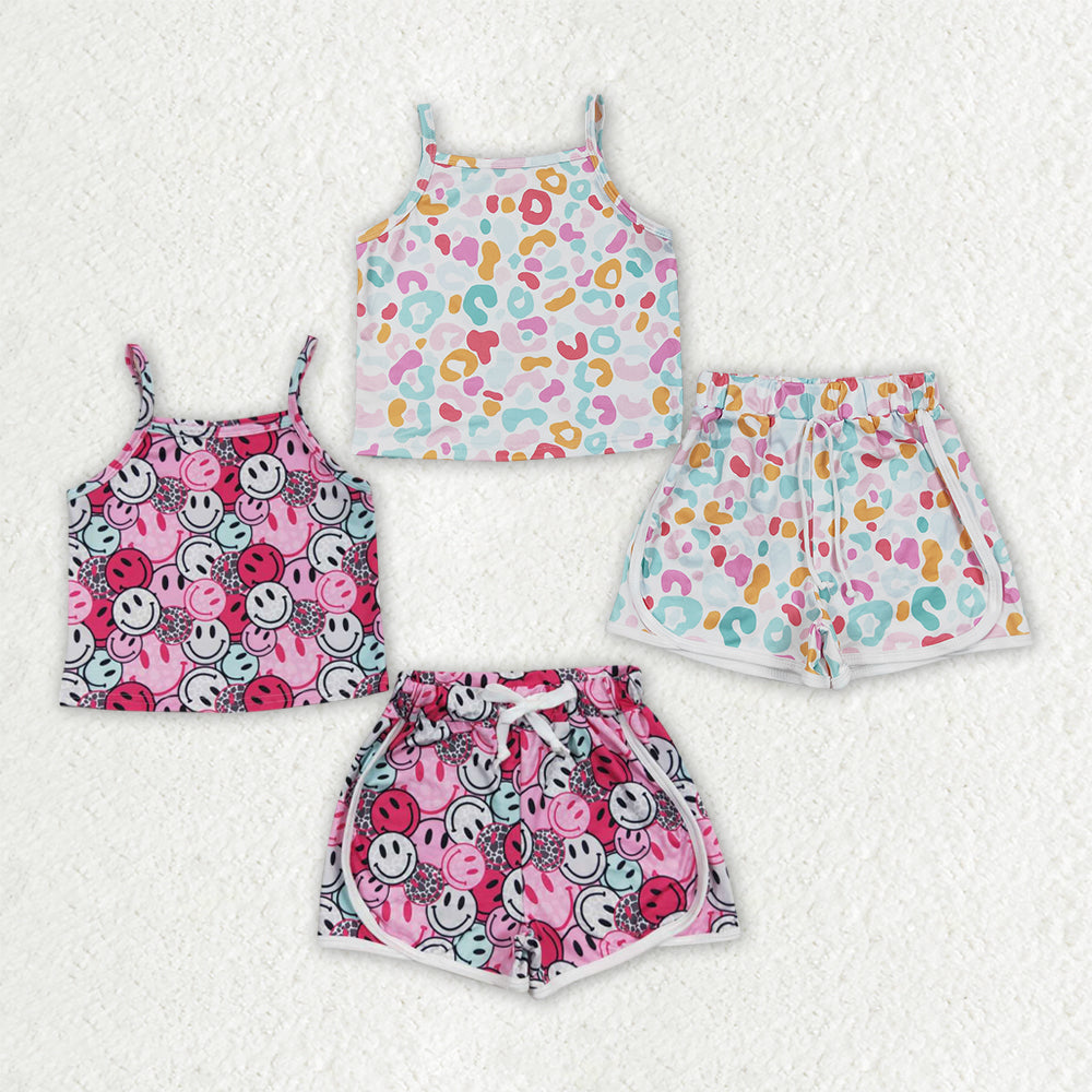 Sibling Baby Girls Summer Straps Shirts Shorts Clothes Sets