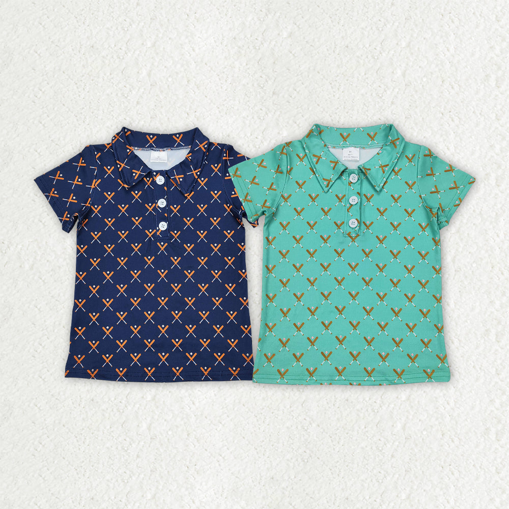 Sibling Brothers Baby Boys Baseball Bats Short Sleeve Pullovers Tops
