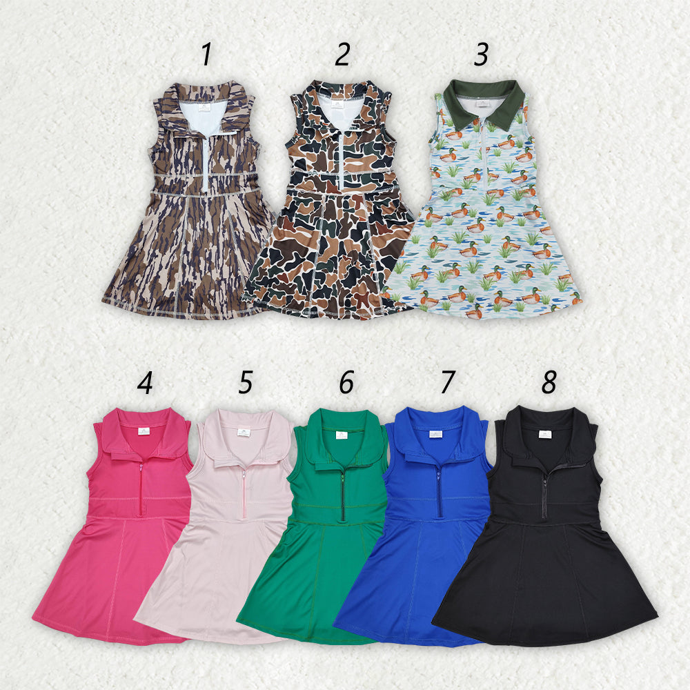 Sibling 8 Colors Baby Girls Athletic Zip Active Wear Work Out Dresses