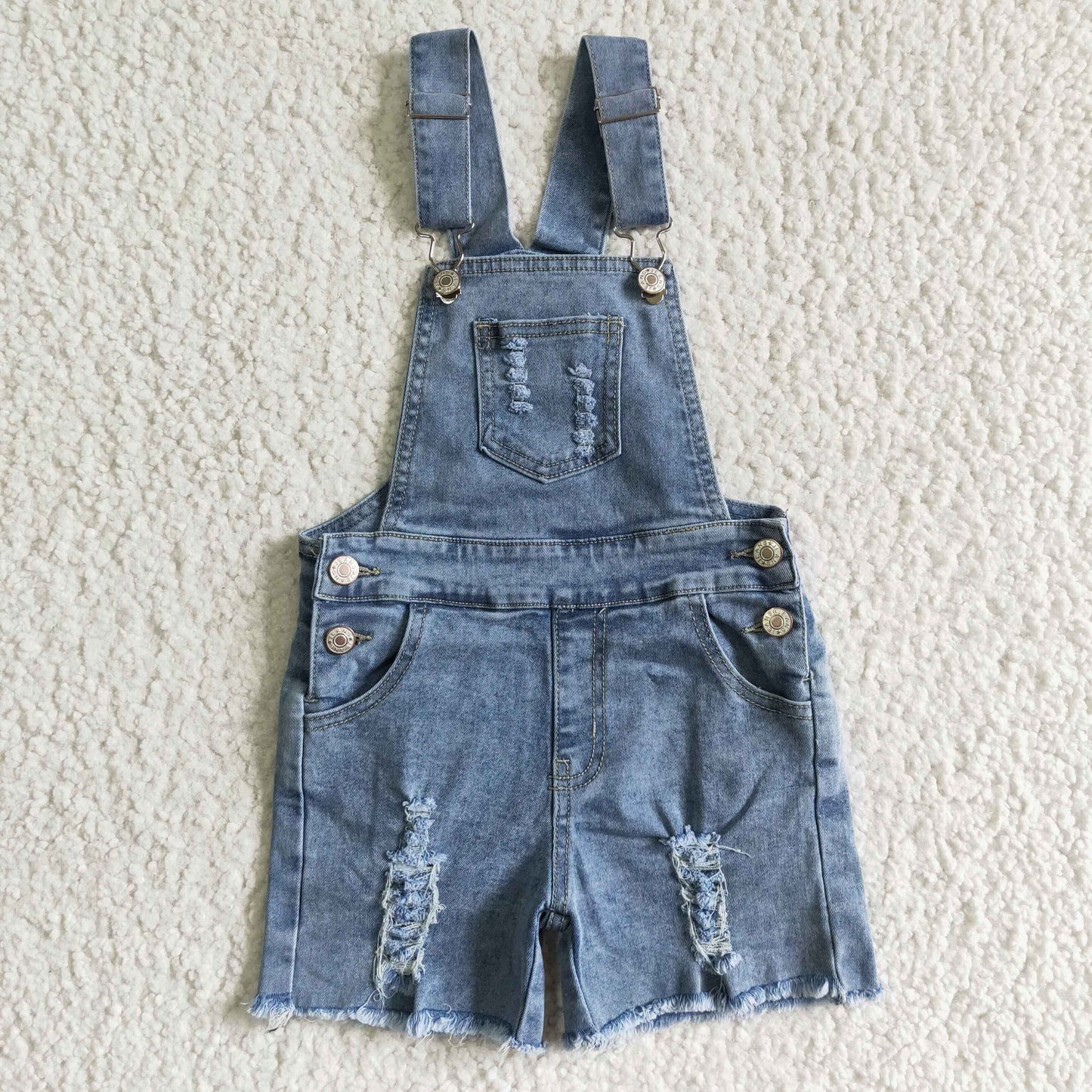 suspender blue overall western jeans