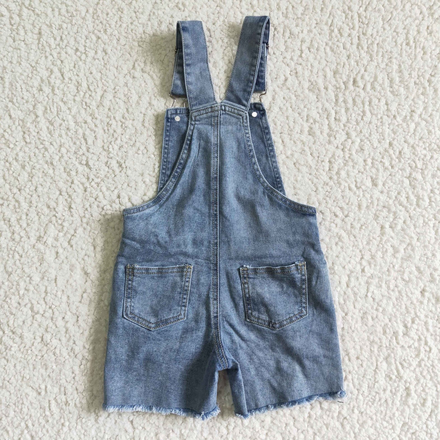 suspender blue overall western jeans