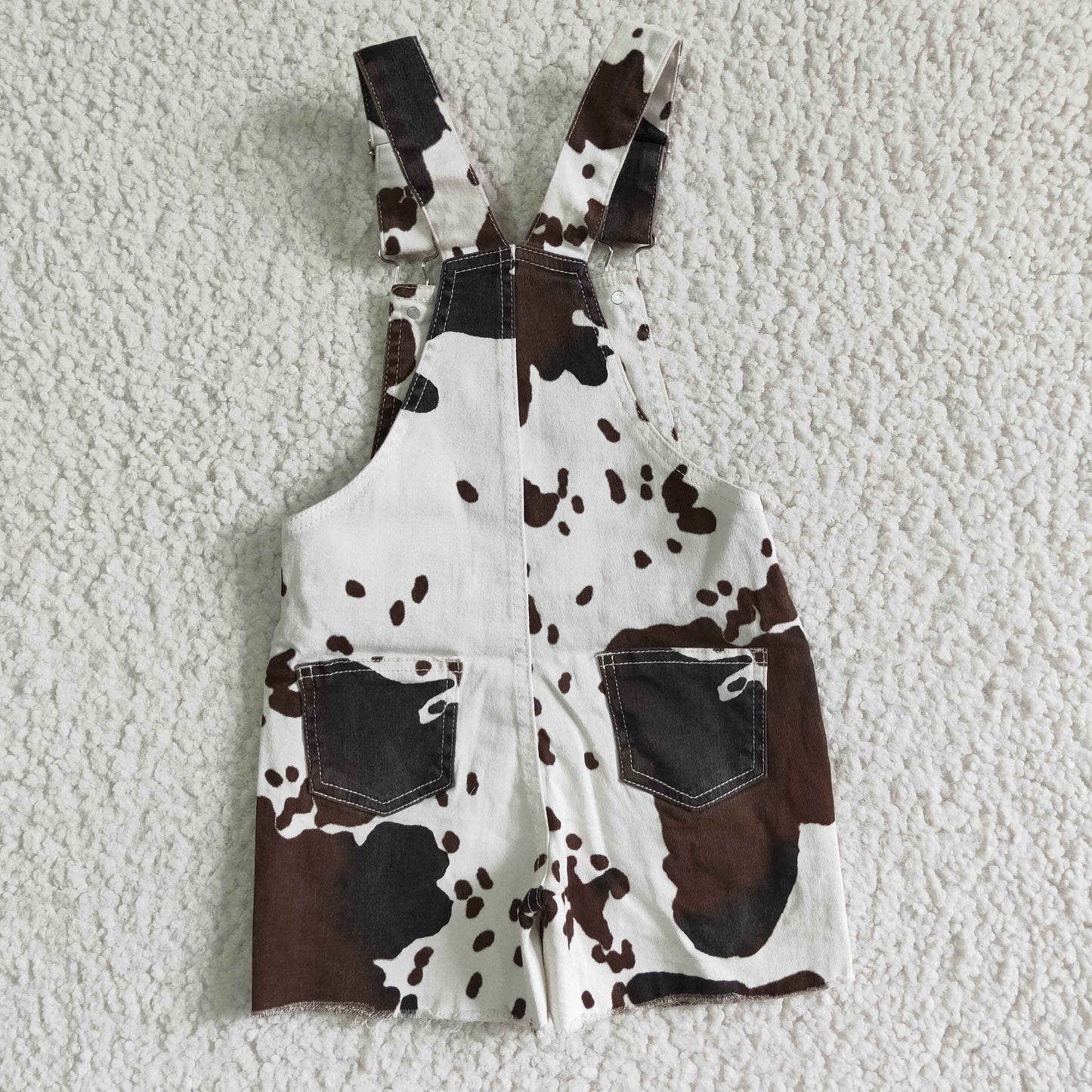 cowhide western cowgirls summer suspender jeans