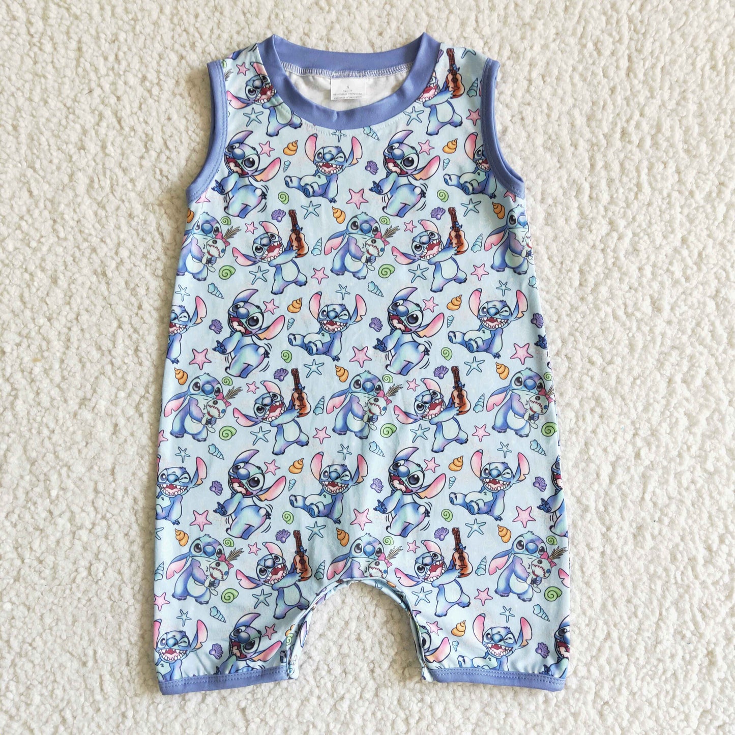 cartoon blue romper