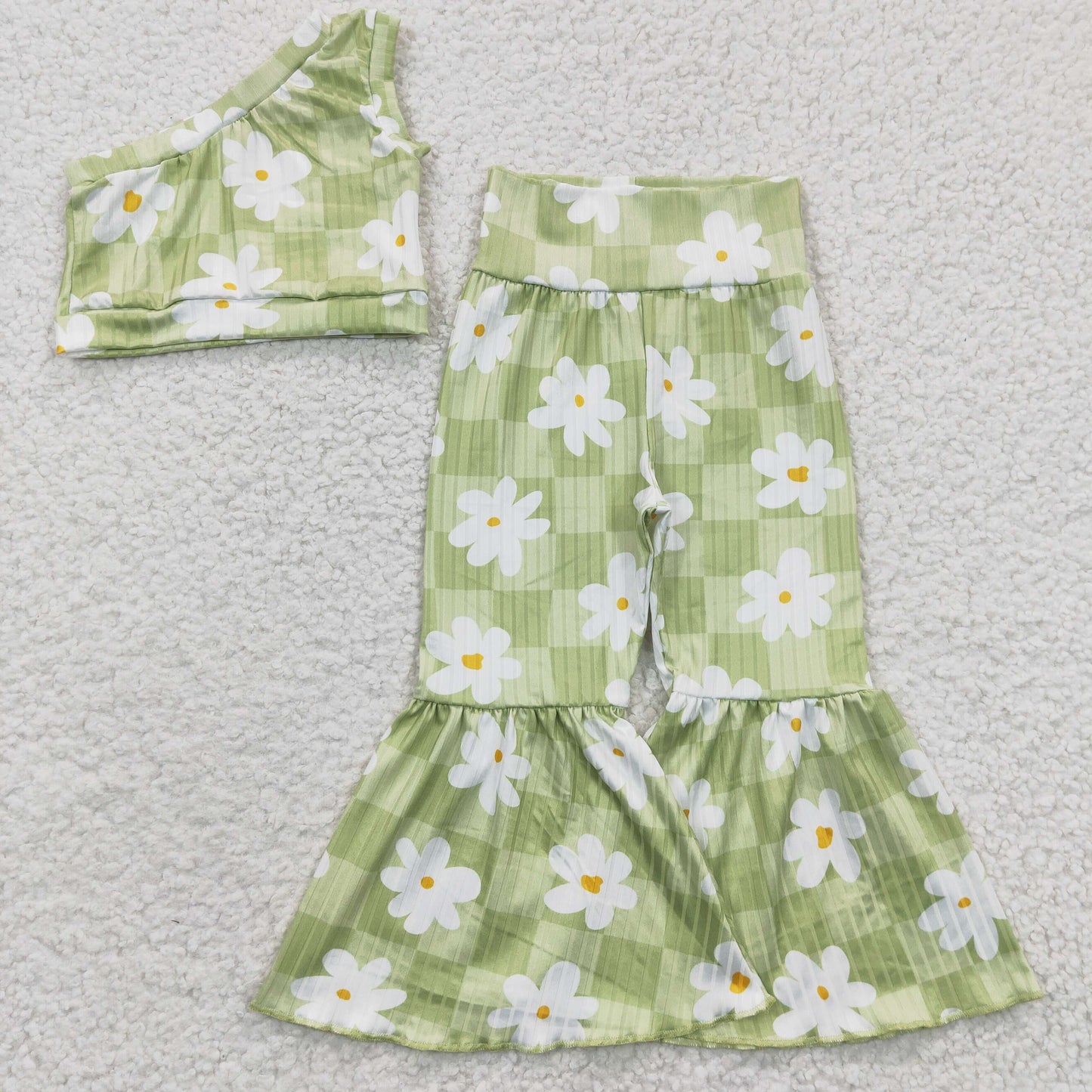 girls floral crop tops bottoms sets GSPO0524