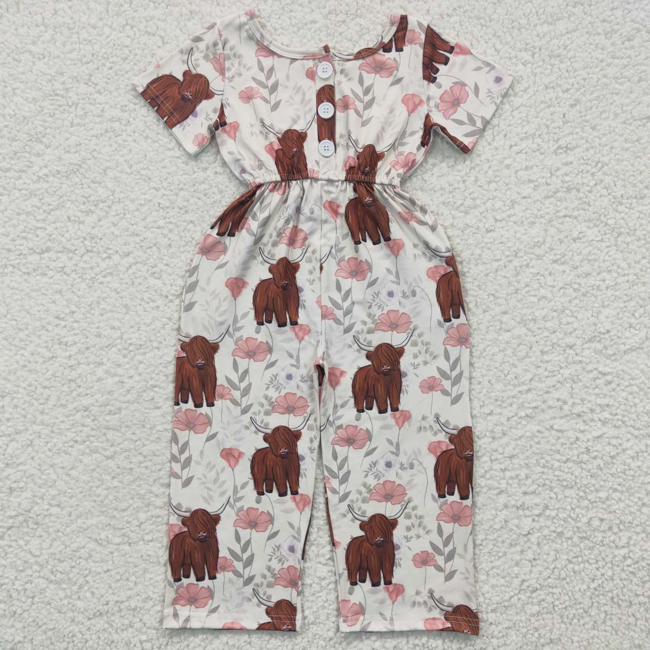 girls calf printed jumpsuit SR0227