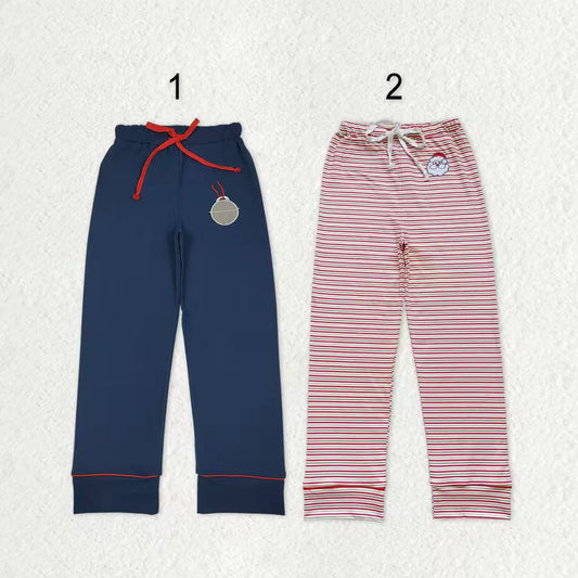 Sibling Adult Women Embroidery Santa Lights Christmas Pajamas Flare Pants