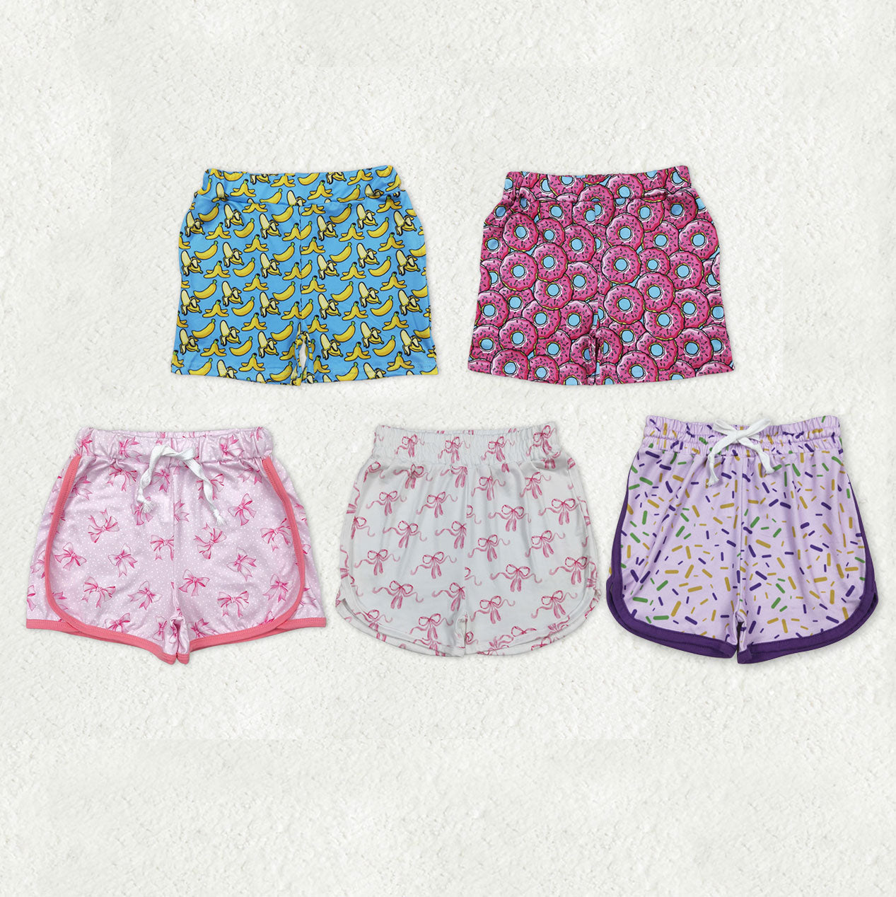Sibling Baby Boys Girls Bows Donuts Sprinkles Shorts Bottom