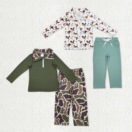 Sibling Baby Kids Fall Flowers Leopard Pullovers Pockets Legging Pants Clothing Sets