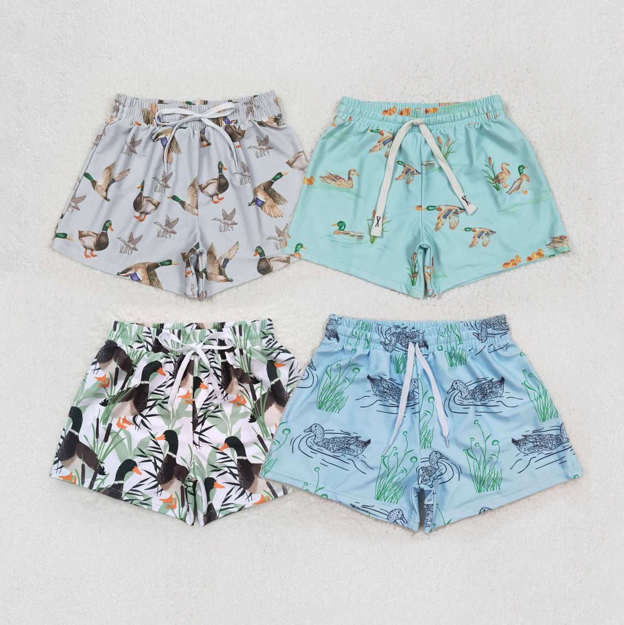 Sibling Baby Boys Summer Ducks Trunks Swimsuits Swimwears