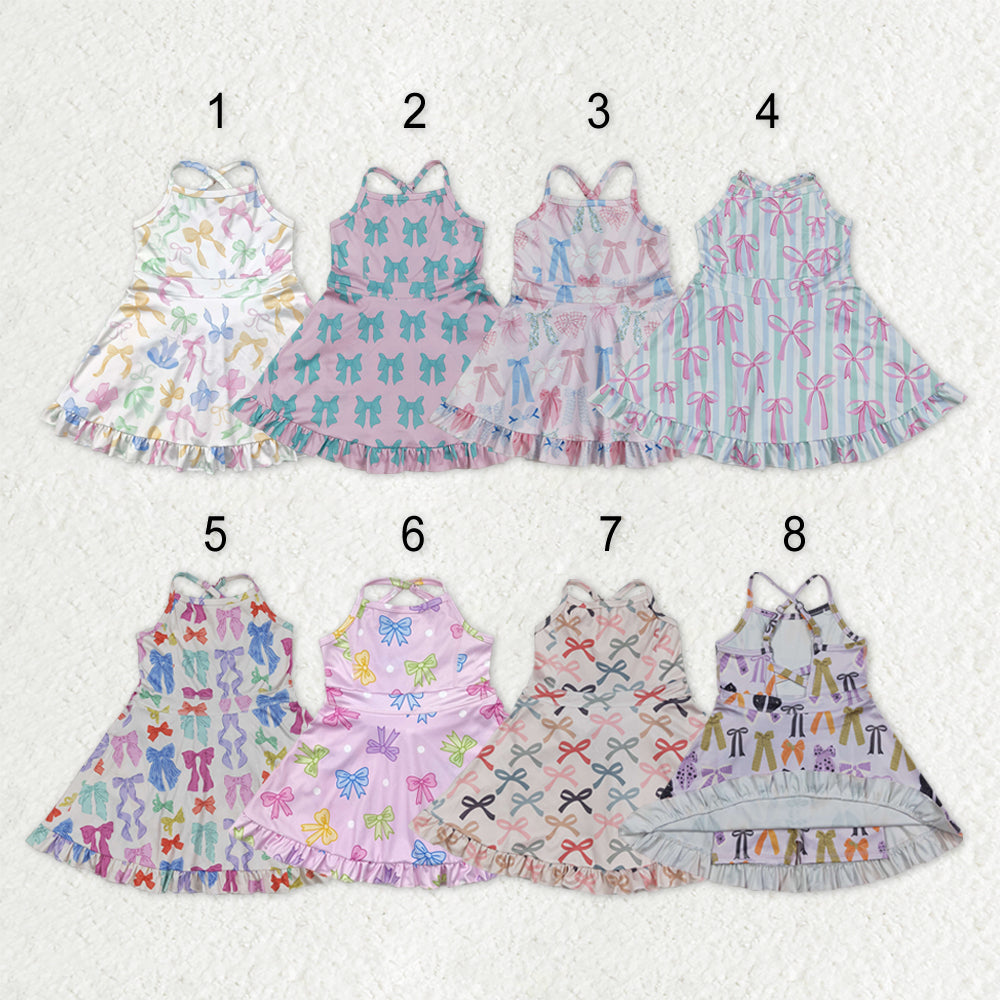 Sibling Baby Girls Straps Sports Wear Yoga Athletic Knee Length Dresses