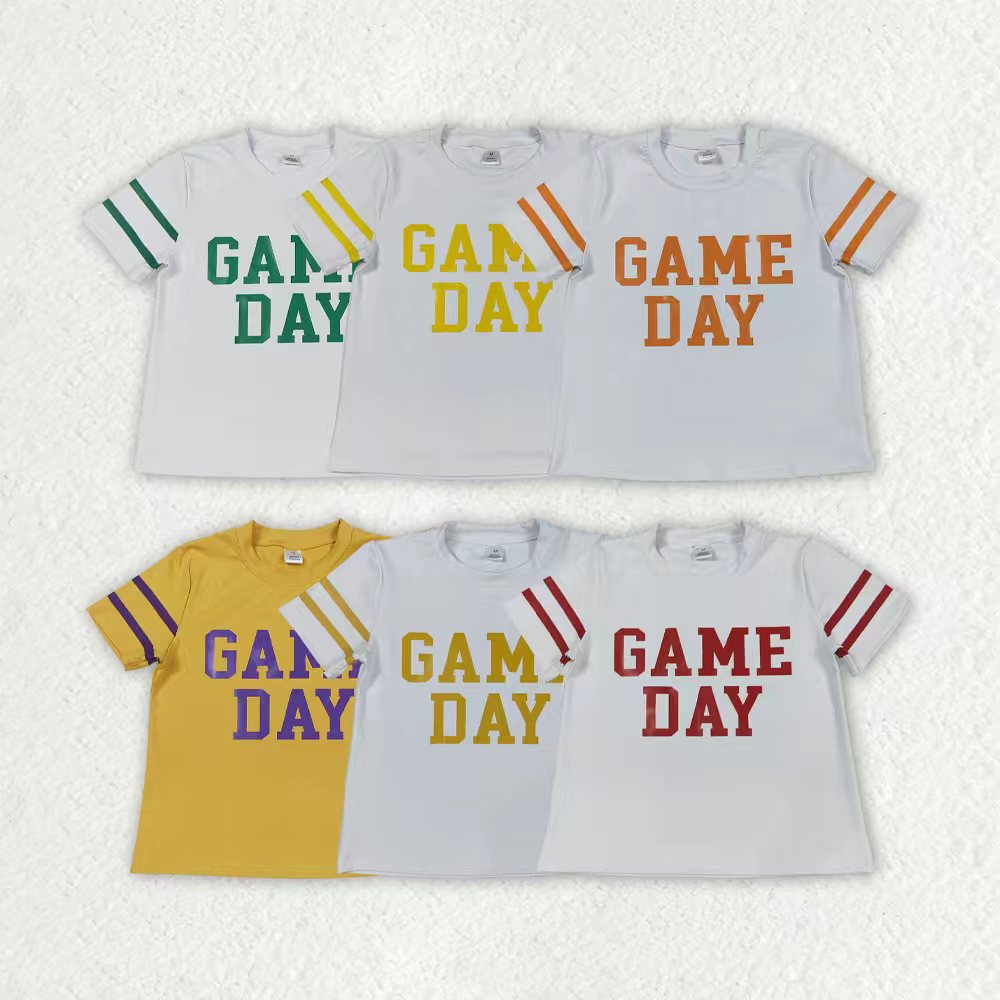 Sibling Baby Girls Game Day Yoga Active Team Tee Shirts Tops