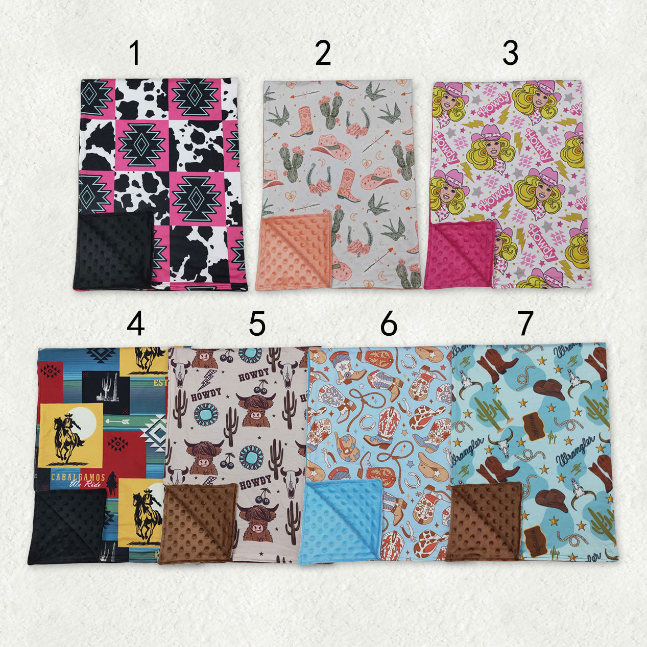 Sibling Baby Kids Western Blankets