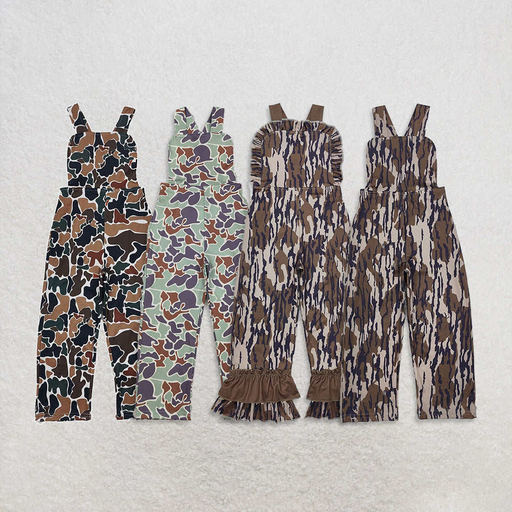 Sibling Baby Boys Girls Southern Camo Straps Pant Jumpsuits
