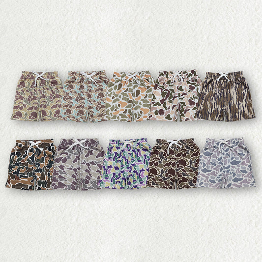 Sibling 10 Colors Baby Boys Southern Camo Pockets Shorts Bottoms(longer)