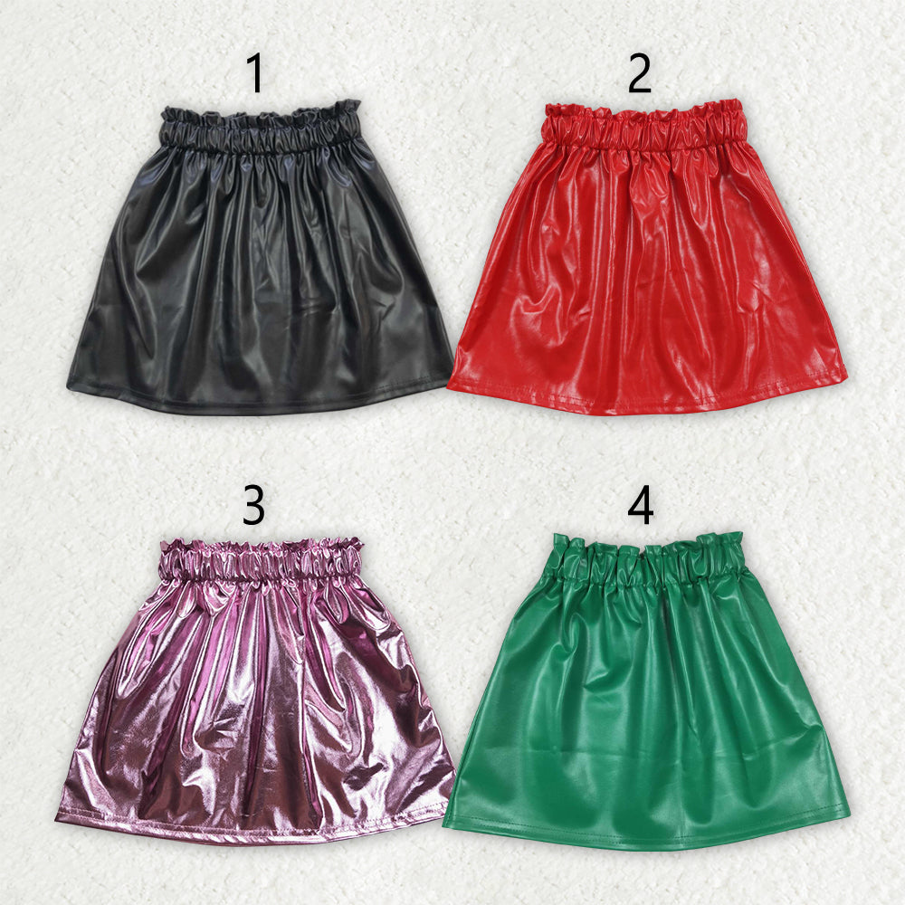 Sibling Baby Girls Leather Skirts