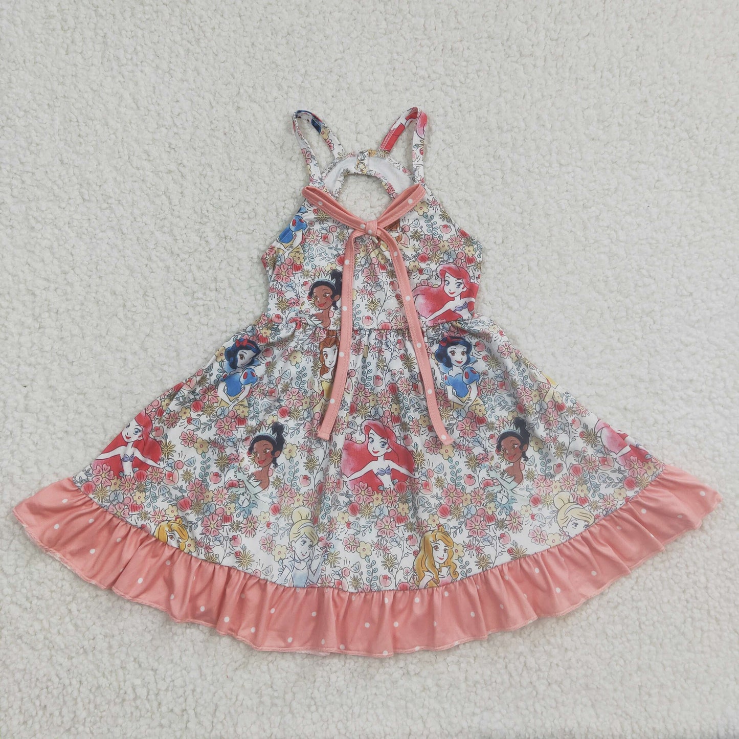 kids summer backless princess dress GSD0284