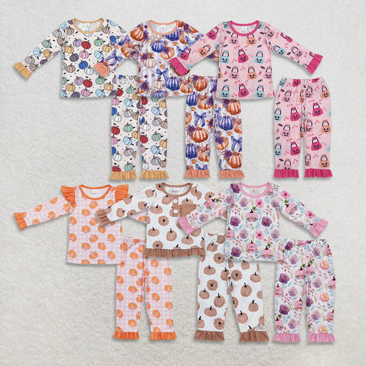 Sibling Baby Girls Bamboo Pants Fall Pajamas Sets