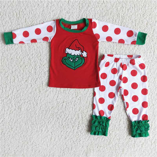 6 A0-5 girls Xmas Cartoon Pajamas set-promotion 2023.11.25