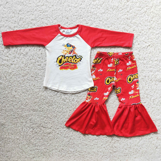 6 A1-12 baby girl cheetos bell bottoms set-promotion 2023.11.18