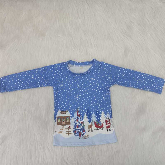 6 A1-16 Boys christmas blue T-shirt-promotion 2023.10.23