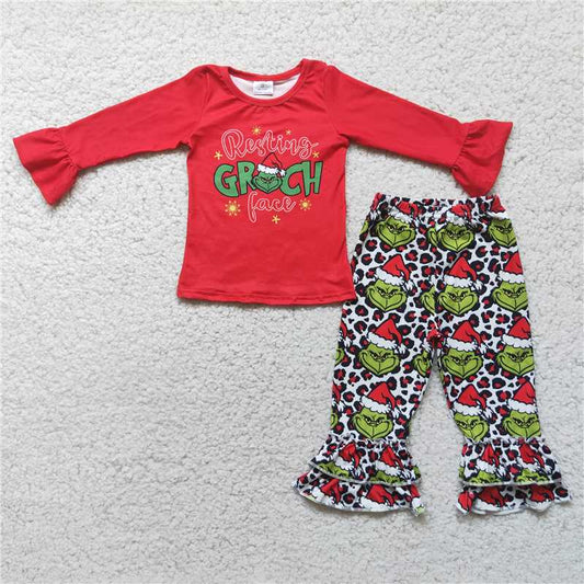 Xmas Red Tops Green bottoms Set 6 A1-17