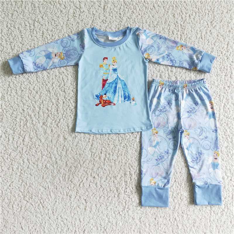 6 A1-2 baby boy princess printed pajamas Set-promotion 2023.11.18