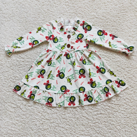 6 A13-18 baby girl Xmas Cartoon Dress-promotion 2023.10.30