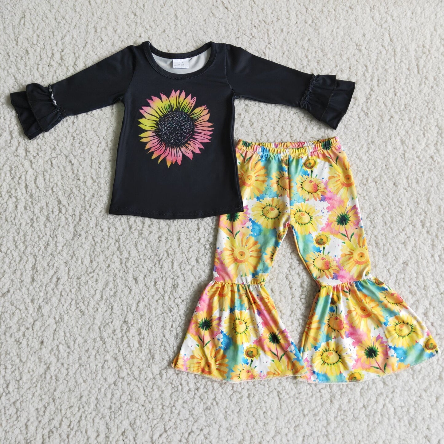 6 A13-29 girls sunflower print outfit-promotion 2023.10.23