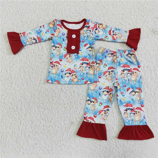 6 A15-4 girl dog pajamas sets