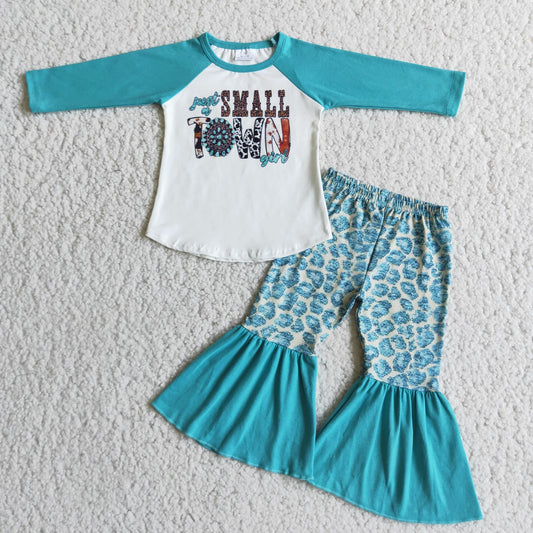 6 A17-13 Girl winter small town month blue long sleeve set-promotion 2023.10.9