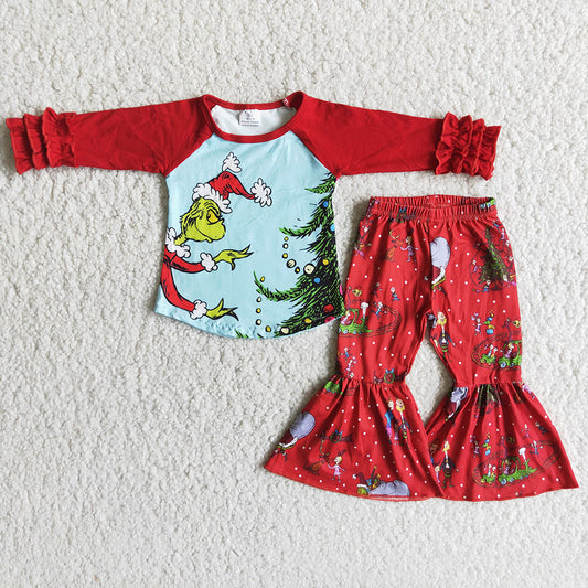 6 A17-14 baby girl clothes chirstmas cartoon outfit-promotion 2023.11.11