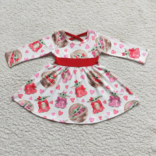 6 A2-4 baby girl Valentine's Day Cartoon Love dresses-promotion 2023.12.9