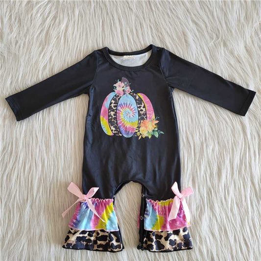 6 A25-12 baby girls colorful pumpkin black jumpsuits-promotion 2023.10.4