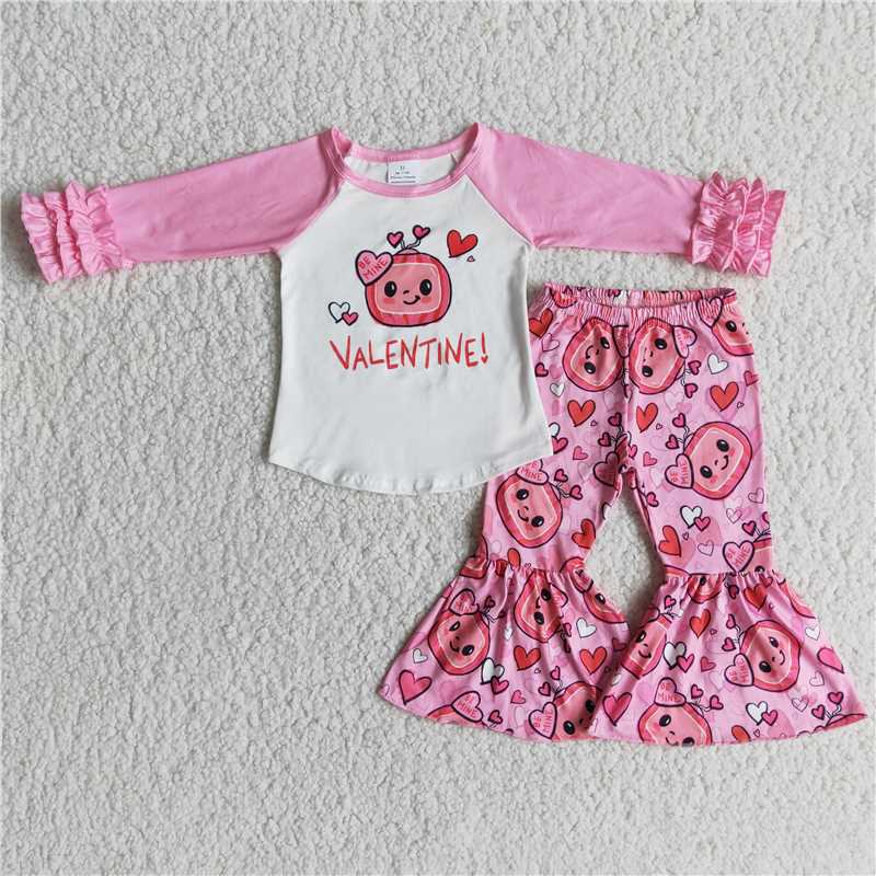 girls cartoon tops bottoms set 6 A25-20