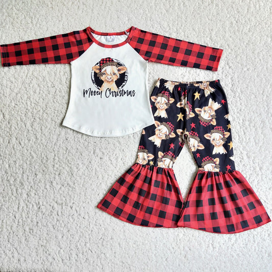 6 A7-11 baby girl clothes red plaid pig merry christmas outfits-promotion 2023.10.9