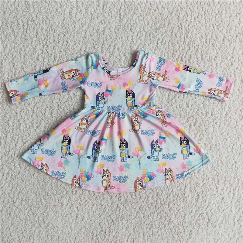 cartoon dog autumn dress 6 A7-17