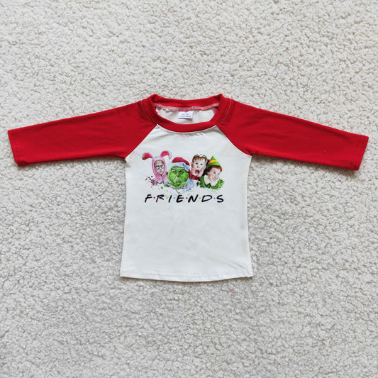 6 B10-22 baby boy Xmas red cartoon t-shirts-promotion 2023.11.6