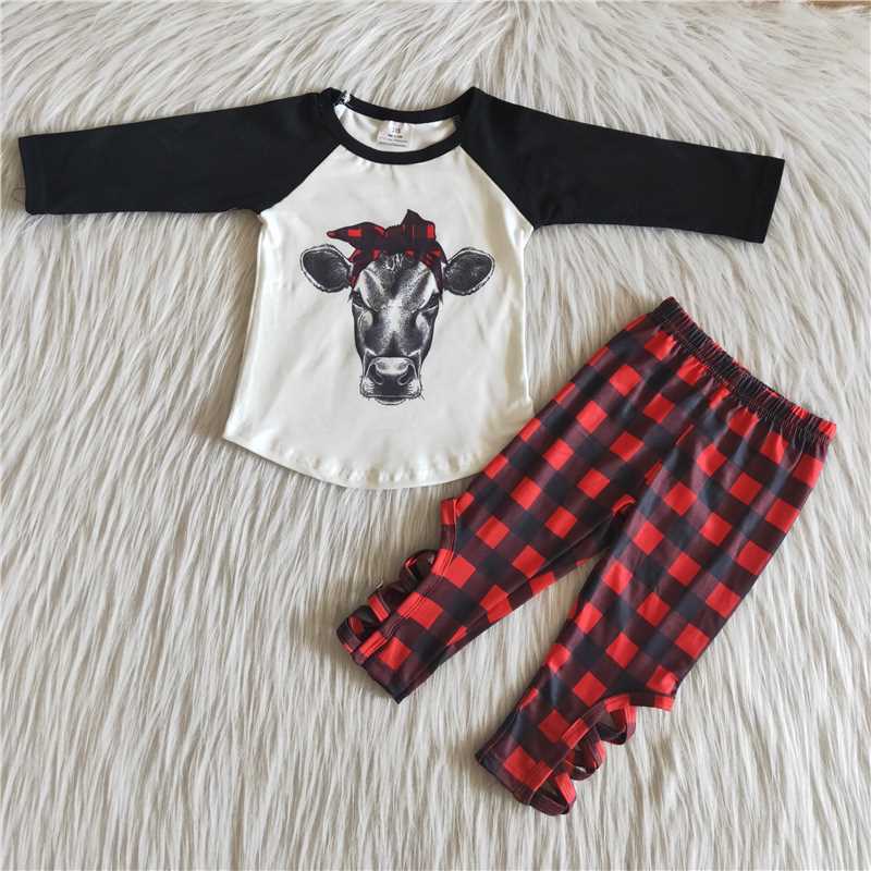 6 B10-3 baby girl clothes cow girl christmas outfit-promotion 2023.10.23