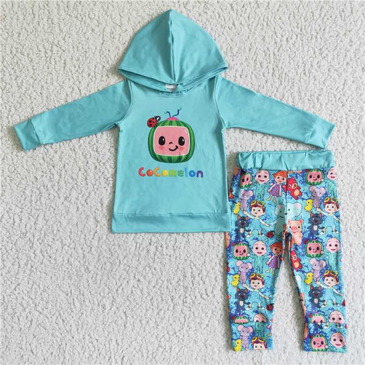 cartoon hooded tops bottoms set 6 B11-38