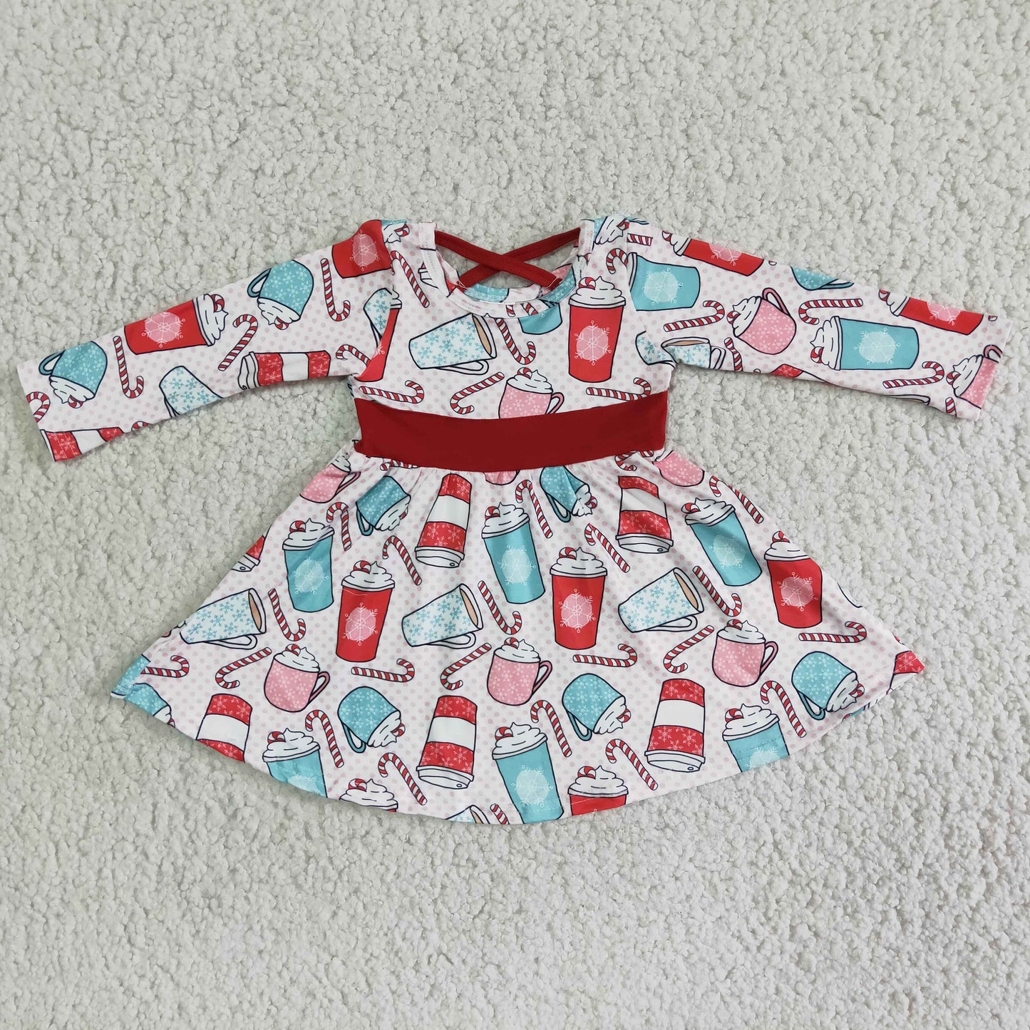 6 B12-19 baby girl Xmas coffee Dress-promotion 2023.11.11