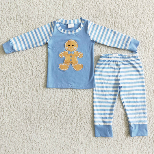 6 B8-23 baby boy gingerbread Man Christmas pajamas outfit-promotion 2023.12.2