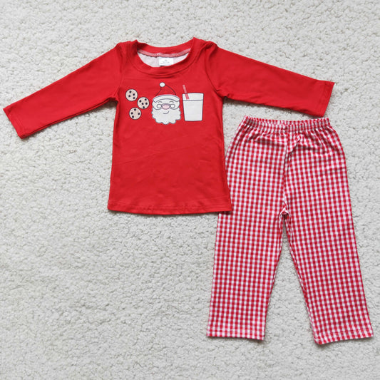 6 C11-3 Boy Santa Claus pattern long sleeve pajamas - promotion 2023.11.11