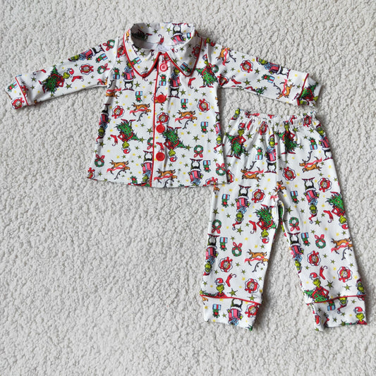 boys Xmas pajamas sets 6 C6-39