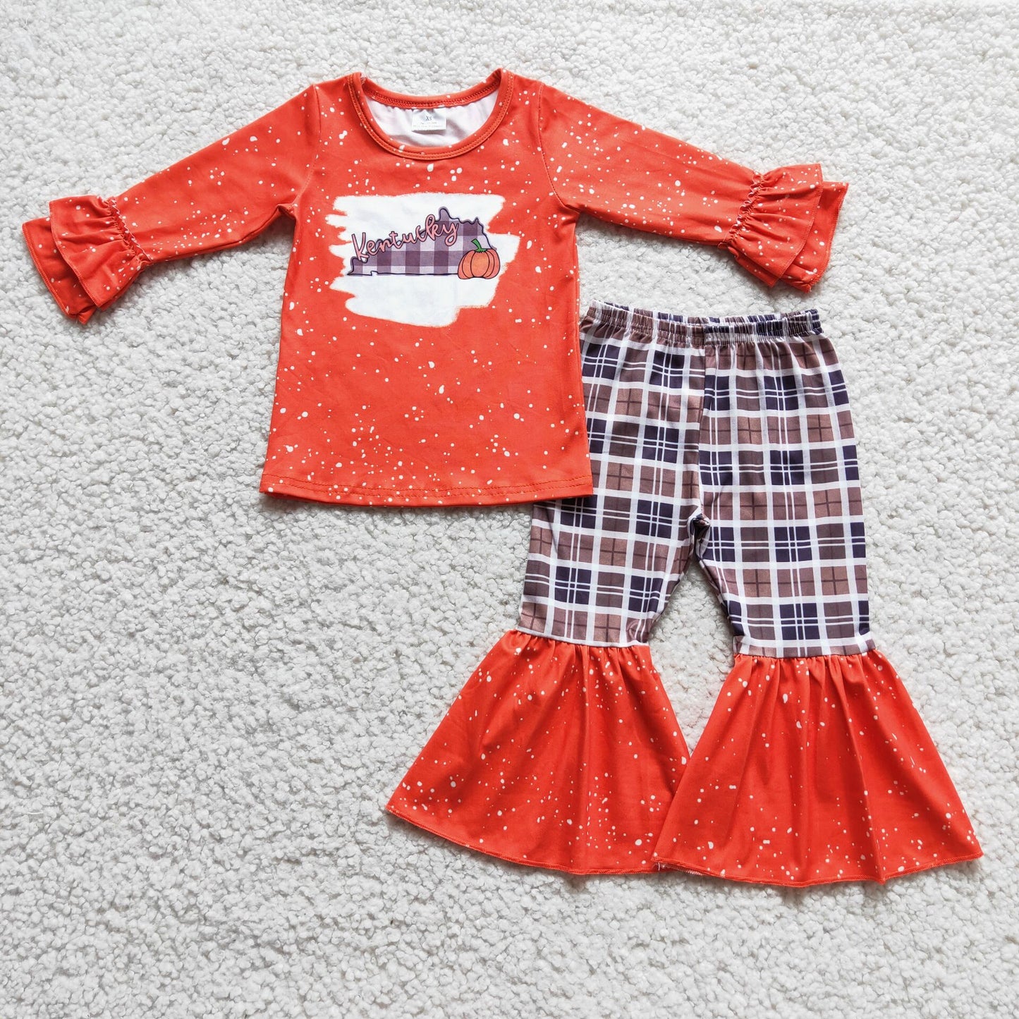 girls kentucky pumpkin red suits 6 C7-18