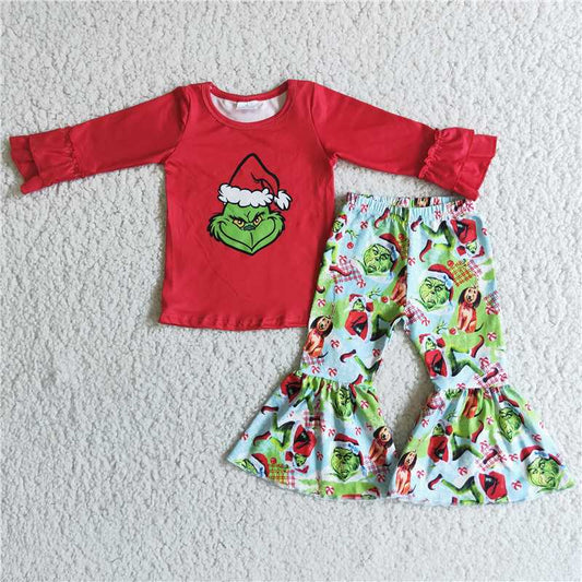 6 C9-25 girls Xmas cartoon Tops bottoms Set-promotion 2023.11.11