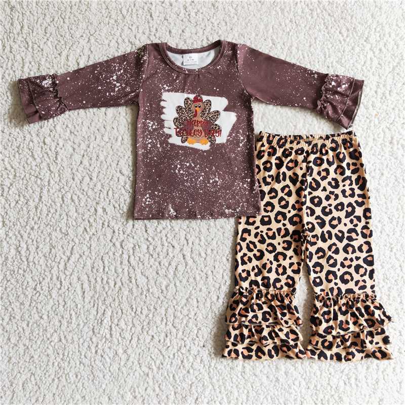 Thanksgiving Turkey Leopard Girl Outfits 6 C9-40