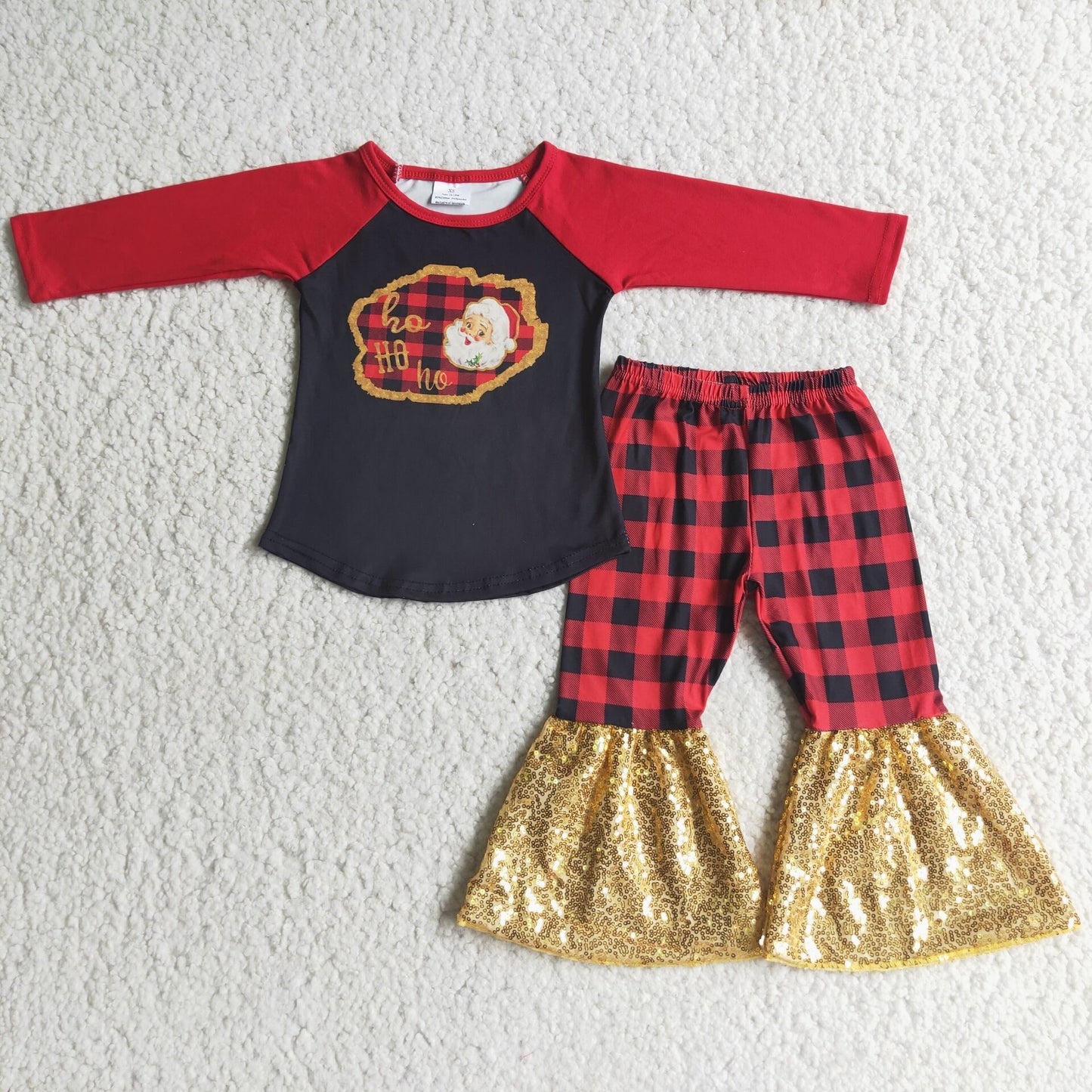 6 C9-5 Girl santa sequins bell bottom pants set-promotion 2023.10.30