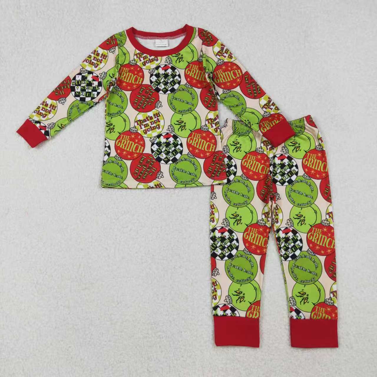 Sibling Baby Boys Girls Grin Lights Christmas Pajamas Set Knee Length Dress Zipper Footie Rompers
