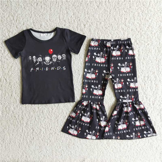 clown friends Top bell bottoms set A1-23