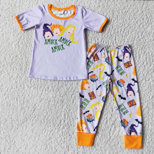 baby girls Halloween witch printed suits A11-2